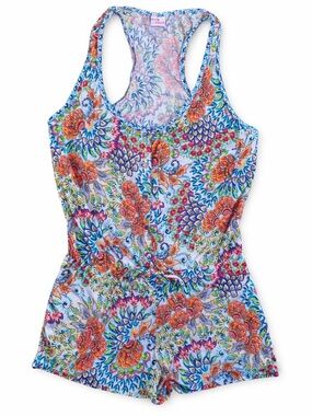 Profile Blush Floral Romper With Pockets